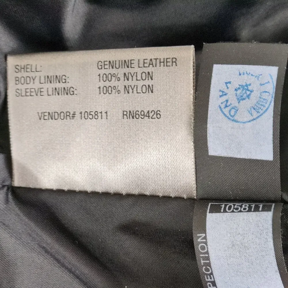 Wilson's Women's M Button Front Black‎ Leather Jacket, Blazer Style, Streetwear